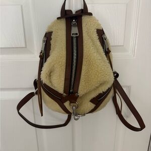 Shearling and Leather Rebecca Minkoff Backpack